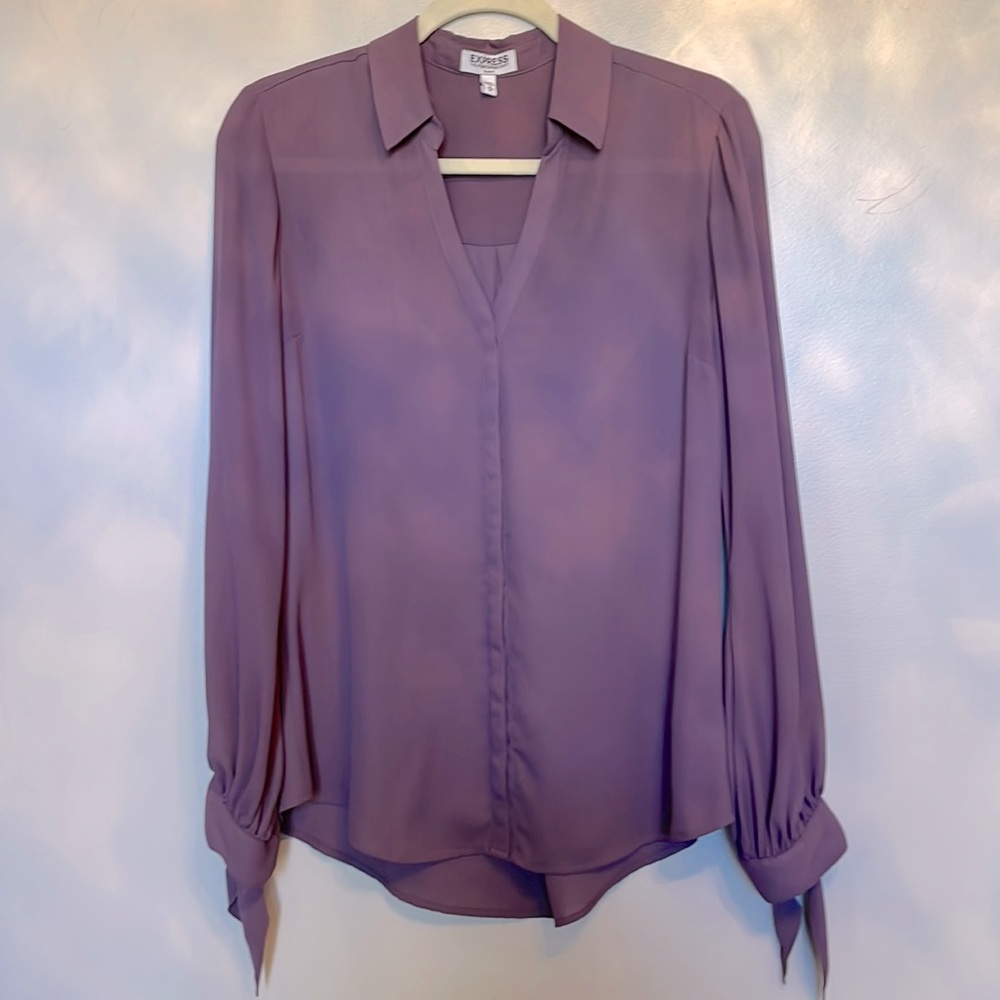 Express 💜 Button Up Dress Top